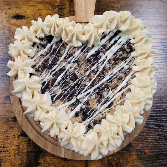 9 Inch Heart Shaped "Oreo White Chocolate Chip" Cookie Cake