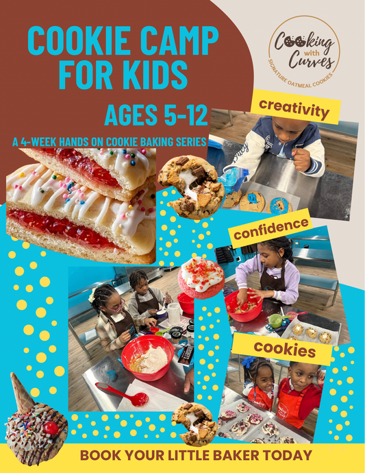Cookie Camp for Kids Ages 5-12. Saturdays 1p-3p. April 4th-May 2nd