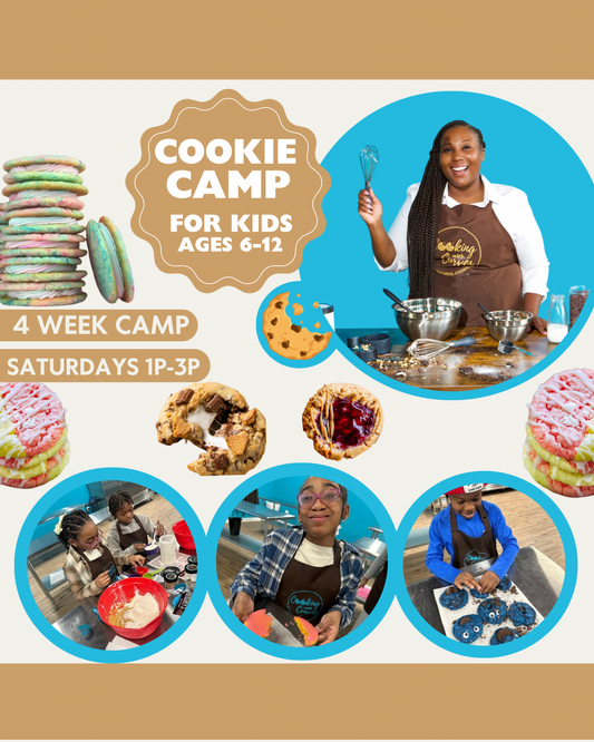 Cookie Camp for Kids Ages 6-12. Saturdays 1p-3p. August 2nd-August 23rd