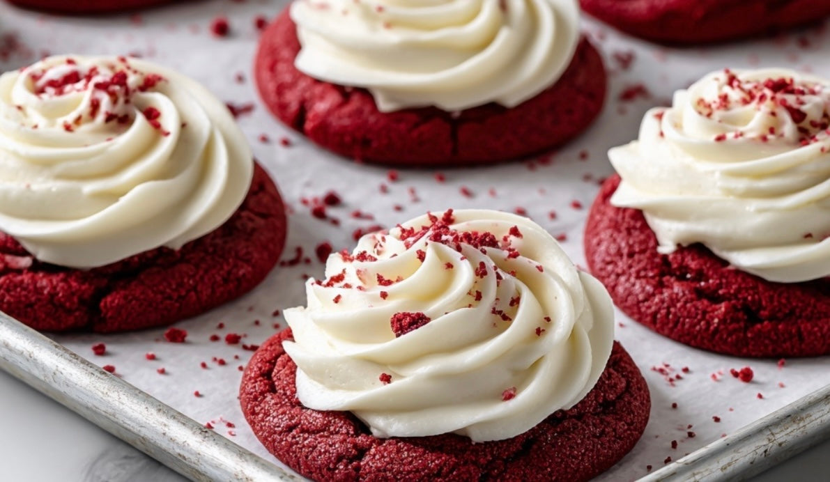 “Cookies & Cocktails” Red Velvet Cookies-N-Creme Baking Class Thursday, January 22nd. 6p-8:30p